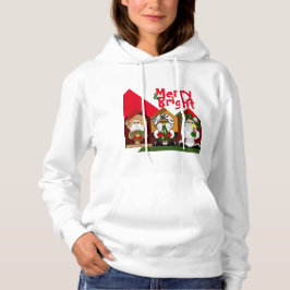 Tecknad Santas Merry & Bright jul Sweatshirt T Shirt