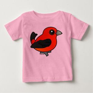 Tecknad Scarlet Tanager T-shirt