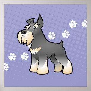 Tecknad Schnauzer Poster