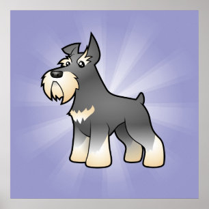 Tecknad Schnauzer Poster