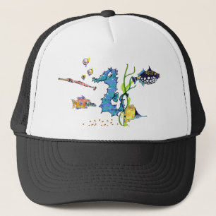 Tecknad Seahorse Cute Fishshats Keps