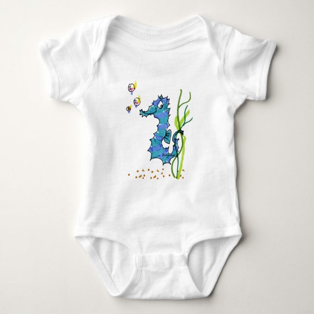 Tecknad Seahorse Cute T-shirt (Framsida)
