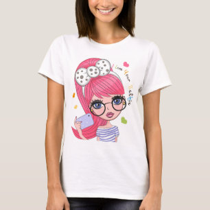 Tecknad Selfie T Shirt