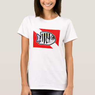 Tecknad Sergeant Major Dive Flagga Tee Shirt