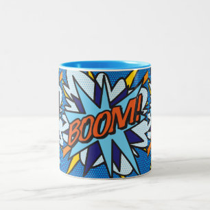 Tecknad serie Pop Art BOOM! Två-Tonad Mugg