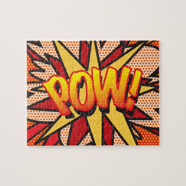 Tecknad serie Pop Art POW Pussel (Horisontell)