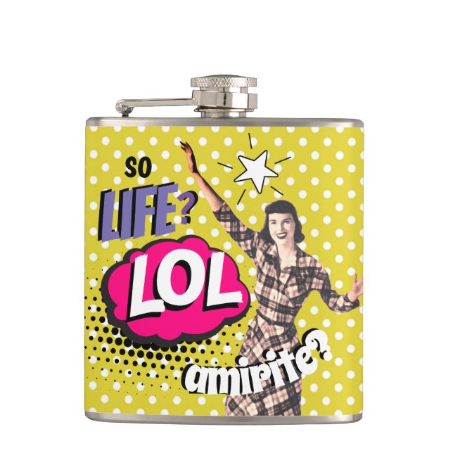 Tecknad serie Pop Art Retro Dam Rolig Fickplunta (Framsidan)