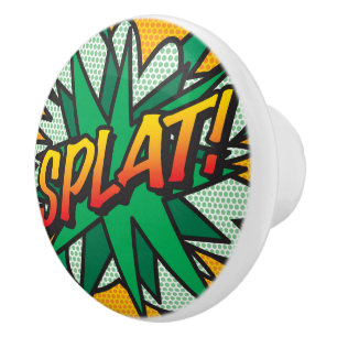 Tecknad serie Pop Art SPLAT Knopp