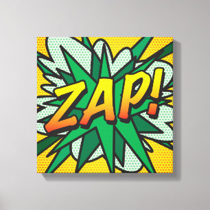 Tecknad serie Pop Art ZAP Canvastryck