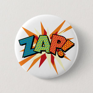 Tecknad serie Pop Art ZAP! Knapp