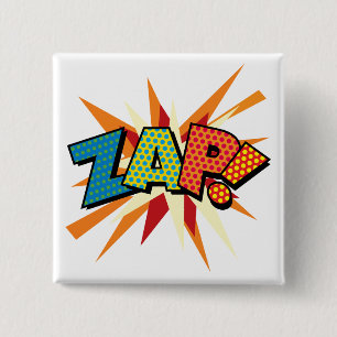 Tecknad serie Pop Art ZAP! Knapp