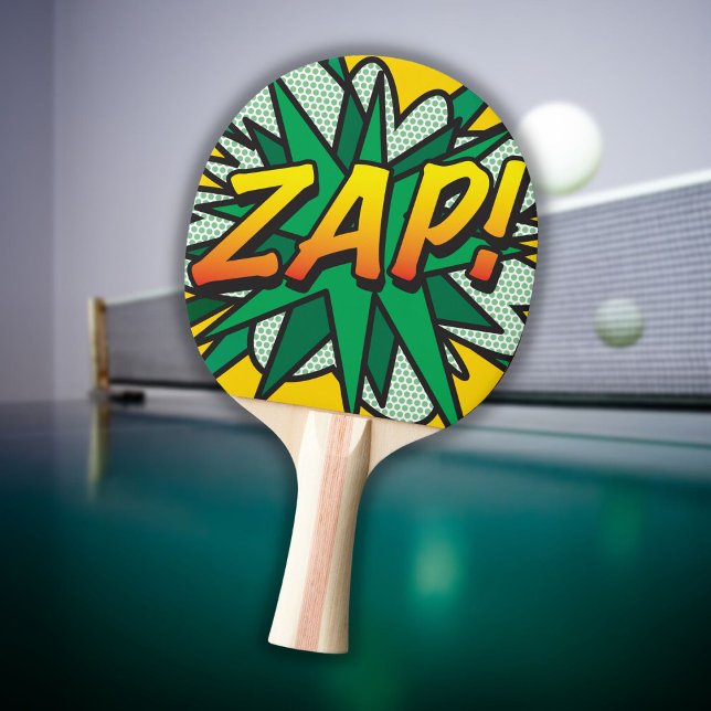 Tecknad serie Pop Art ZAP Modern Modern Kul Pingisracket (Skapare uppladdad)
