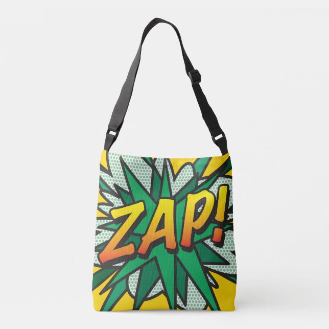 Tecknad serie Pop Art ZAP! POW! Axelväska (Baksida)