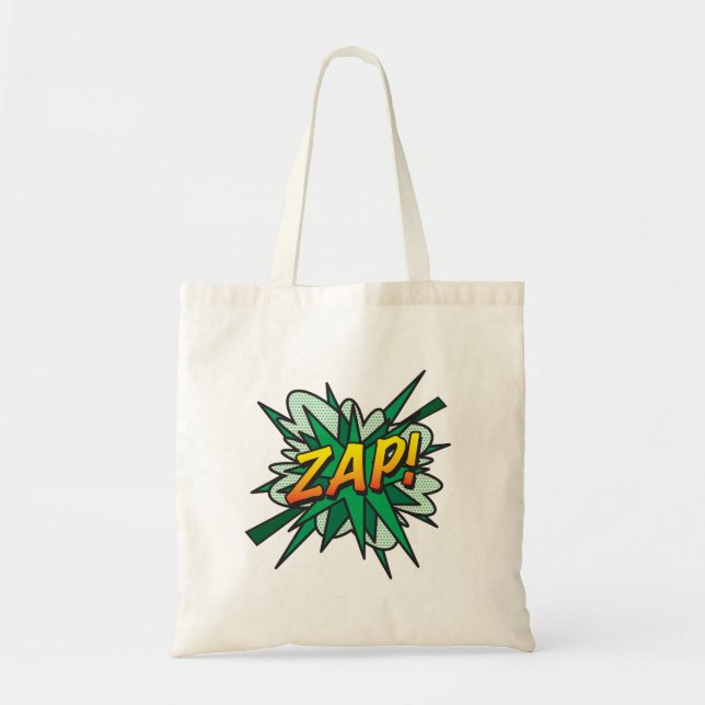 Tecknad serie Pop Art ZAP Tygkasse (Framsidan)
