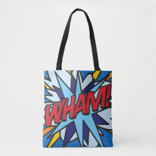 Tecknad serie Popkonst WHAM! BANG! Tygkasse