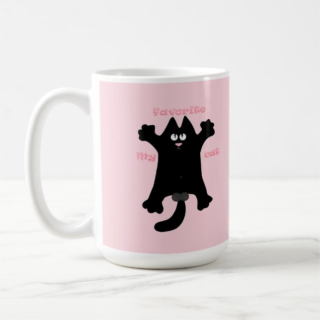 #tecknad serie #rolig #katt kudde kaffemugg (Vänster)