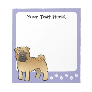 Tecknad Shar Pei Anteckningsblock