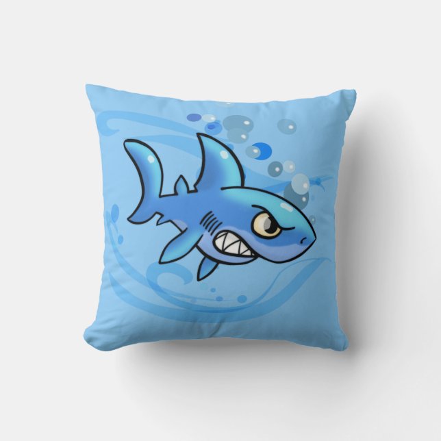 Tecknad Shark Kudde (Framsida)