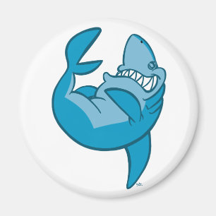 Tecknad Shark skrattar åt Magnet