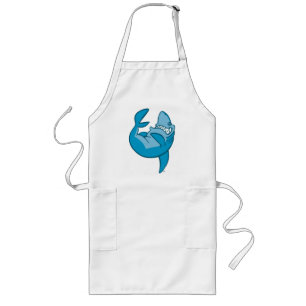 Tecknad Shark skrattar tillbaka Apron Långt Förkläde