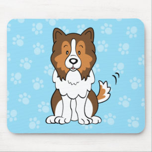 Tecknad Sheltie Mousepad Musmatta