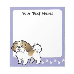 Tecknad Shih Tzu (den klippta valpen) Anteckningsblock