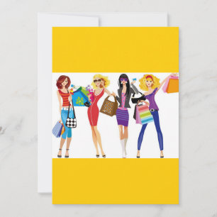 TECKNAD SHOPPING GIRLS VECTORS MODE STIL ROLIGT F