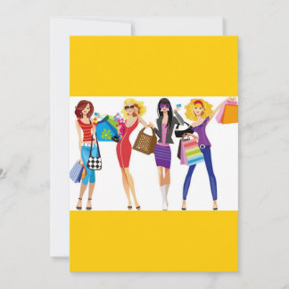 TECKNAD SHOPPING GIRLS VECTORS MODE STIL ROLIGT F