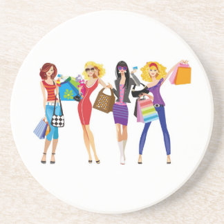 TECKNAD SHOPPING GIRLS VECTORS MODE STIL ROLIGT F UNDERLÄGG