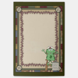 Tecknad Sjuksköterska Frog PostIT-anteckningar Post-it Block