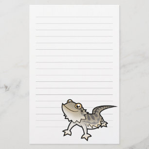Tecknad Skäggagamen / Rankin-drake Brevpapper