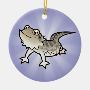 Tecknad Skäggig Drakon / Rankin Drakon Julgransprydnad Keramik