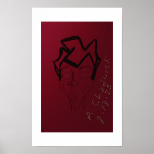Tecknad skissaffisch poster