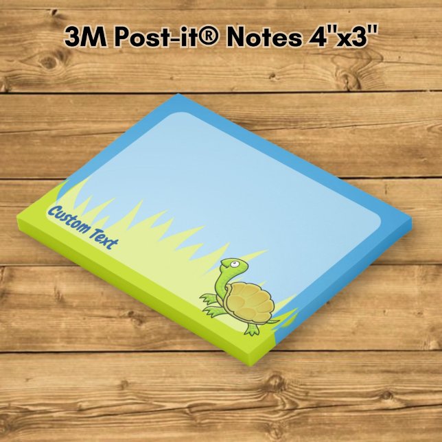 Tecknad sköldpadda post-it block (Skapare uppladdad)