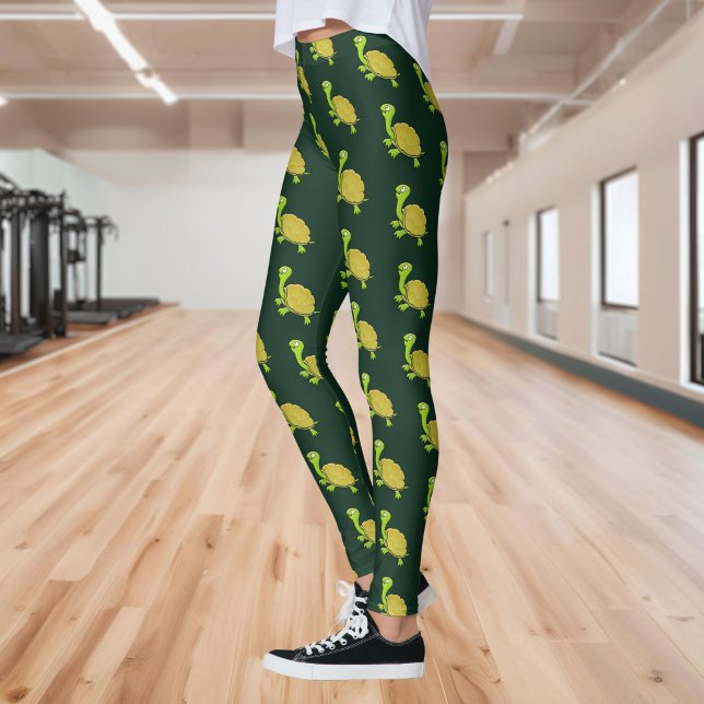 Tecknad Sköldpadds Mönster Leggings (Skapare uppladdad)