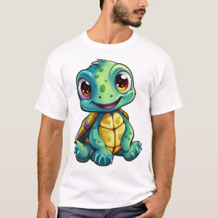 Tecknad sköldpaddsillustration Kopiera Kopiera Kop T Shirt