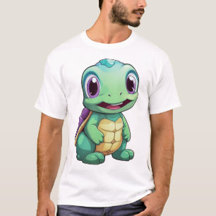 Tecknad sköldpaddsillustration Kopiera Kopiera Kop T Shirt