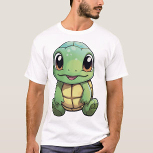 Tecknad sköldpaddsillustration Kopiera Kopiera Kop T Shirt