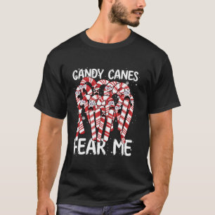 Tecknad Skrämt Candy cane julklapp Candy Ca T Shirt