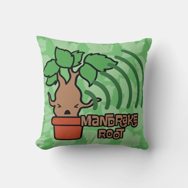 Tecknad skrikande Mandrake-karaktärskonst Kudde (Framsida)