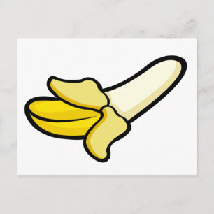 Tecknad Skuldat Banana Fruit-kort Vykort