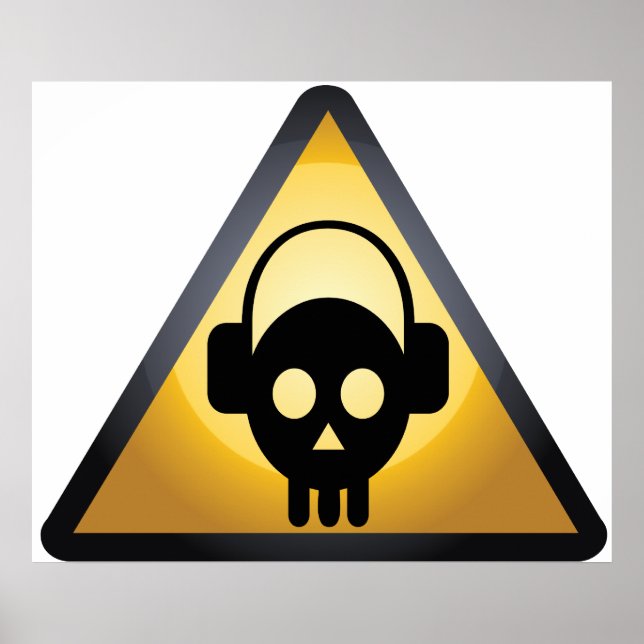 Tecknad Skull DJ Poster (Framsidan)