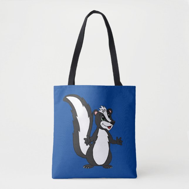 Tecknad Skunk Tote Bag Tygkasse (Framsida)