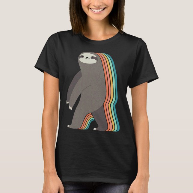 Tecknad Sleepwalker Sloth Nap Sloth Lazy T Shirt (Framsida)