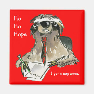Tecknad Sloth Helgdag Magnet