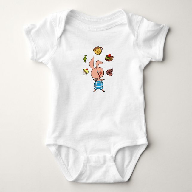 Tecknad smågris t shirt (Framsida)
