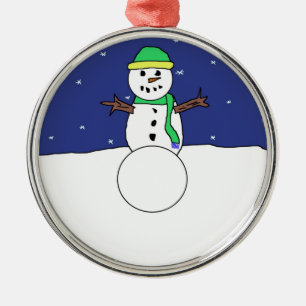 Tecknad Snögubbe ornament