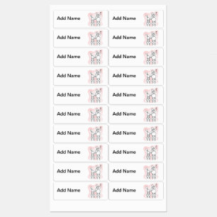 Tecknad Snooty Pudel-etiketter och Märkre Klistermärke