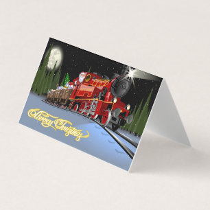 Tecknad Snta Express-vykort Kort
