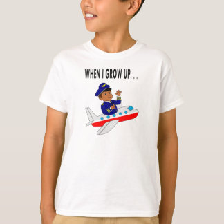 Tecknad som är pilot- i flygT-tröja T-shirt